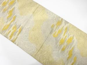 アンティーク　霞に流水・花唐草模様織り出し袋帯（材料）